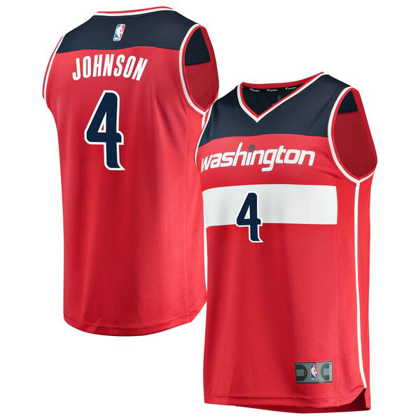 Camiseta Wesley Johnson 4 Washington Wizards Icon Edition Rojo Nino